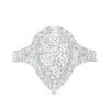 Thumbnail Image 4 of 1-1/2 CT. T.W. Pear-Shaped Multi-Diamond Frame Split Shank Engagement Ring in 14K White Gold (I/I2)