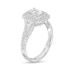 Thumbnail Image 3 of Love's Destiny by Zales 1-1/4 CT. T.W. Certified Emerald-Cut Diamond Frame Engagement Ring in 14K White Gold (I/SI2)