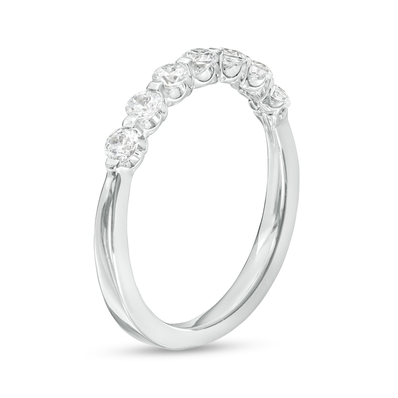 1/2 CT. T.W. Diamond Seven Stone Anniversary Band in 14K White Gold