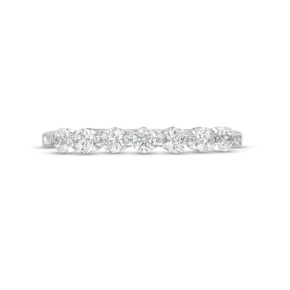 1/2 CT. T.w. Diamond Seven Stone Anniversary Band in 14K White Gold