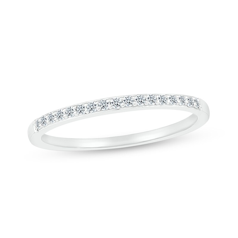 3.0mm Pink and White Lab-Created Sapphire Alternating "MOM" Triple Row Band in Sterling Silver