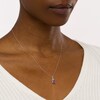 Thumbnail Image 1 of Octagonal Amethyst and Diamond Accent Tri-Top Tiered Pendant in 10K White Gold