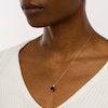 Thumbnail Image 1 of 10.0mm Heart-Shaped Amethyst Solitaire and Mini Puff Heart-Top Pendant in 10K Rose Gold