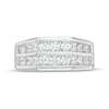 Thumbnail Image 3 of Men's 1-1/2 CT. T.W. Diamond Double Row Wedding Band in 10K White Gold