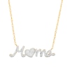 Thumbnail Image 1 of 1/6 CT. T.W. Diamond "Mama" Heart Necklace in 10K Gold