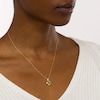 Thumbnail Image 1 of 7.0mm Heart-Shaped Peridot and Diamond Accent Twist Bail Pendant in 10K Gold