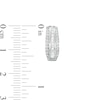 Thumbnail Image 3 of 1/2 CT. T.W. Diamond Triple Row Hoop Earrings in 10K White Gold