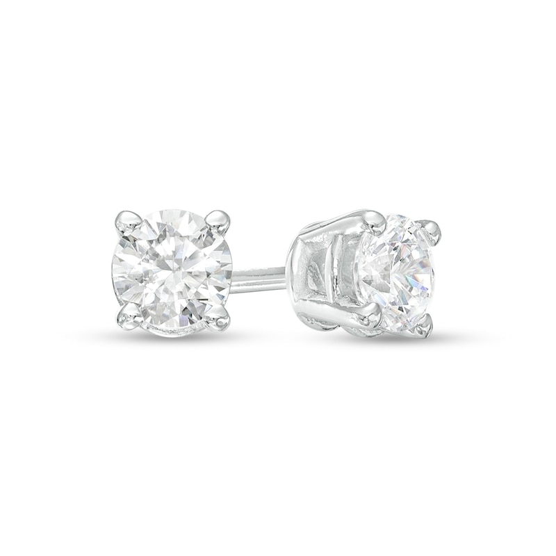 Zales 1/3 Ct. T.W. Diamond Solitaire Stud Earrings in Sterling Silver (J/I3)