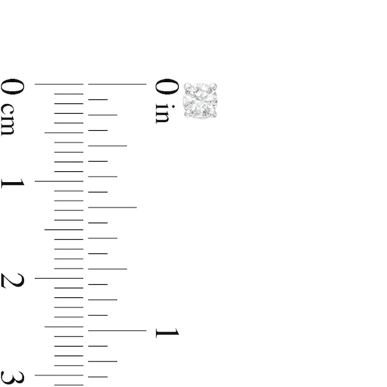 1/3 CT. T.w. Certified Lab-Grown Diamond Solitaire Stud Earrings in 10K White Gold (I/Si2)