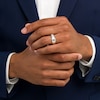 Thumbnail Image 2 of 1/3 CT. T.W. Diamond Double Row Vintage-Style Wedding Band in 10K White Gold