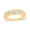 Thumbnail Image 1 of Men's 1/5 CT. T.W. Diamond Nine Stone Vintage-Style Wedding Band in 10K Gold