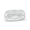 Thumbnail Image 1 of Men's 1/3 CT. T.W. Diamond Seven Stone Wedding Band in 10K White Gold