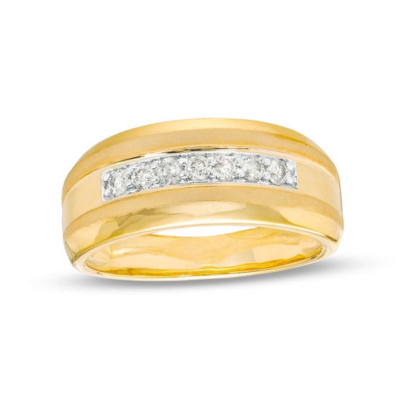 1/3 CT. T.w. Diamond Seven Stone Wedding Band in 10K Gold