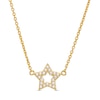 Thumbnail Image 1 of 1/10 CT. T.W. Diamond Open Star Necklace in 10K Gold