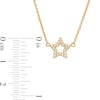 Thumbnail Image 3 of 1/10 CT. T.W. Diamond Open Star Necklace in 10K Gold