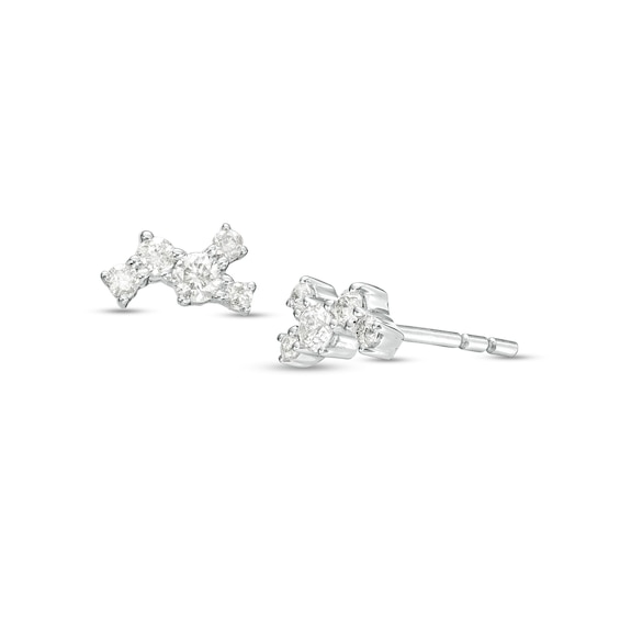 1/4 CT. T.w. Diamond Scatter Stud Earrings in 10K White Gold