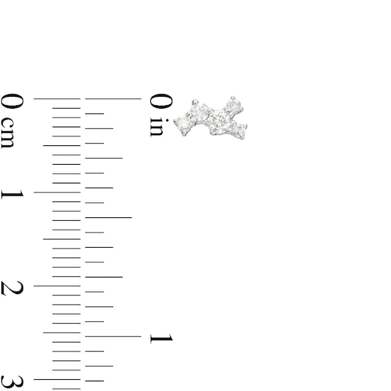 1/4 CT. T.w. Diamond Scatter Stud Earrings in 10K White Gold