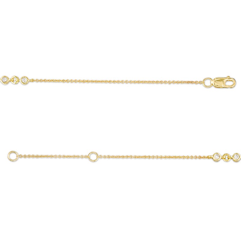 Main Image 2 of 1/5 CT. T.W. Diamond Alternating Link Bracelet in 10K Gold – 7.5"