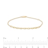 Thumbnail Image 3 of 1/5 CT. T.W. Diamond Alternating Link Bracelet in 10K Gold – 7.5"