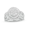 Thumbnail Image 1 of 2 CT. T.W. Multi-Diamond Double Frame Twist Shank Ring in 10K White Gold