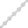 Thumbnail Image 1 of 3 CT. T.W. Multi-Diamond Alternating Large and Small Line Bracelet in 10K White Gold – 7.5"