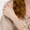Thumbnail Image 2 of 3 CT. T.W. Multi-Diamond Alternating Large and Small Line Bracelet in 10K White Gold – 7.5"