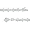 Thumbnail Image 3 of 3 CT. T.W. Multi-Diamond Alternating Large and Small Line Bracelet in 10K White Gold – 7.5"