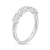 Thumbnail Image 3 of 1/2 CT. T.W. Princess-Cut and Round Diamond Alternating Anniversary Band in 14K White Gold