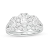 Thumbnail Image 1 of 2 CT. T.W. Certified Oval Diamond Frame Past Present Future® Split Shank Engagement Ring in 14K White Gold (I/SI2)