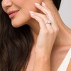 Thumbnail Image 2 of 2 CT. T.W. Certified Oval Diamond Frame Past Present Future® Split Shank Engagement Ring in 14K White Gold (I/SI2)
