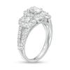 Thumbnail Image 3 of 2 CT. T.W. Certified Oval Diamond Frame Past Present Future® Split Shank Engagement Ring in 14K White Gold (I/SI2)
