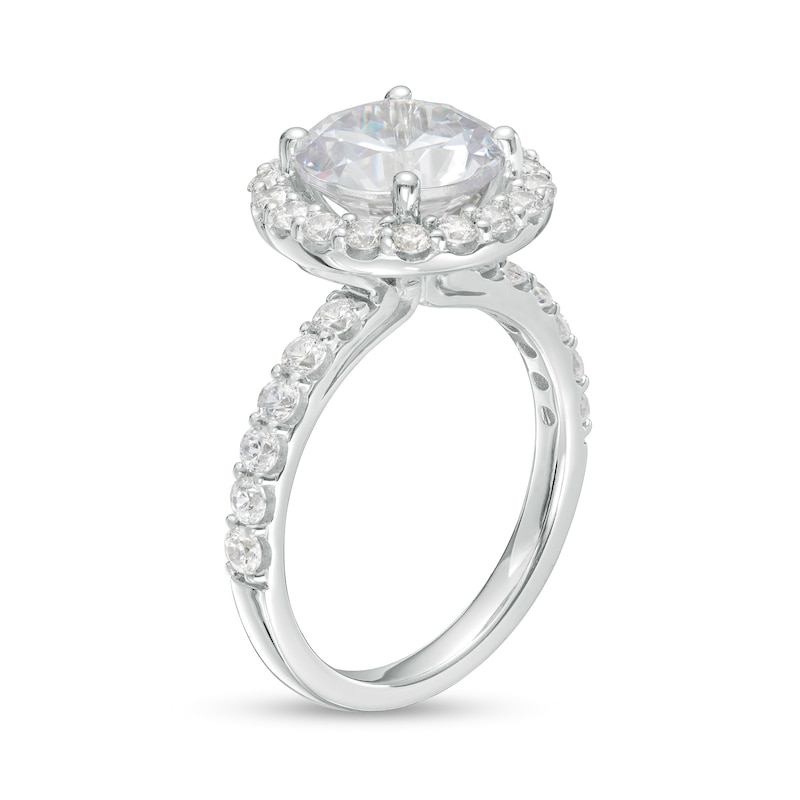 4 CT. T.W. Certified Lab-Created Diamond Frame Engagement Ring in 14K White Gold (F/VS2)