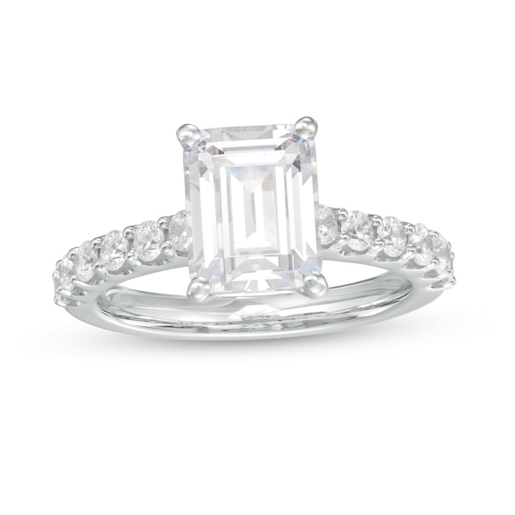 2-1/2 CT. T.w. Certified Emerald-Cut Lab-Grown Diamond Engagement Ring in 14K White Gold (F/Vs2)