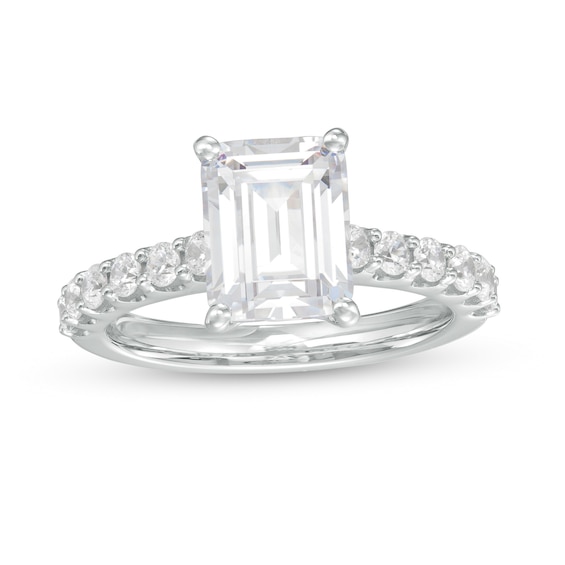 2-1/2 CT. T.w. Certified Emerald-Cut Lab-Created Diamond Engagement Ring in 14K White Gold (F/Vs2)