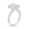 Thumbnail Image 2 of 4 CT. T.W. Certified Emerald-Cut Lab-Created Diamond Frame Engagement Ring in 14K White Gold (F/VS2)