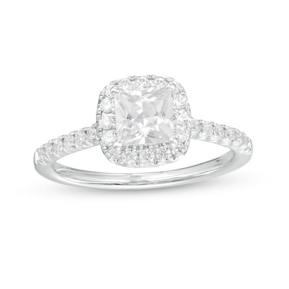 1-1/3 CT. T.w. Certified Princess-Cut Lab-Grown Diamond Frame Engagement Ring in 14K White Gold (F/Vs2)