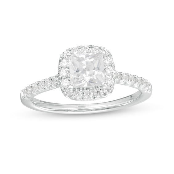 1-1/3 CT. T.w. Certified Princess-Cut Lab-Created Diamond Frame Engagement Ring in 14K White Gold (F/Vs2)