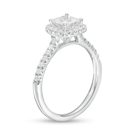 1-1/3 CT. T.w. Certified Princess-Cut Lab-Grown Diamond Frame Engagement Ring in 14K White Gold (F/Vs2)