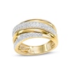 Thumbnail Image 1 of 1/2 CT. T.W. Diamond Double Row Slant Ring in 10K Gold