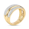 Thumbnail Image 3 of 1/2 CT. T.W. Diamond Double Row Slant Ring in 10K Gold