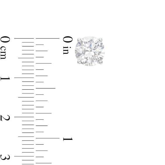 3 CT. T.w. Certified Lab-Grown Diamond Solitaire Stud Earrings in 14K White Gold (F/Si2)