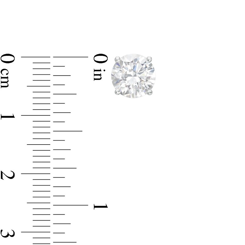 Main Image 2 of 3 CT. T.W. Certified Lab-Grown Diamond Solitaire Stud Earrings in 14K White Gold (F/SI2)