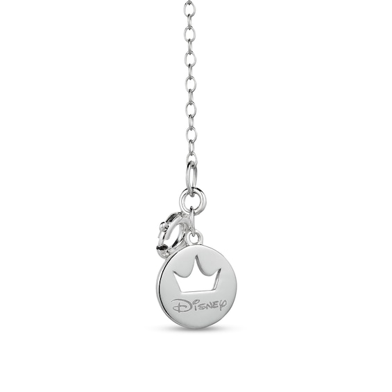 Enchanted Disney Mulan Rhodolite Garnet and 1/6 CT. T.w. Diamond Pendant in Sterling Silver and 10K Rose Gold Plate