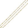 Thumbnail Image 0 of Triple Strand Cheval Chain Anklet in 10K Gold - 9.5"