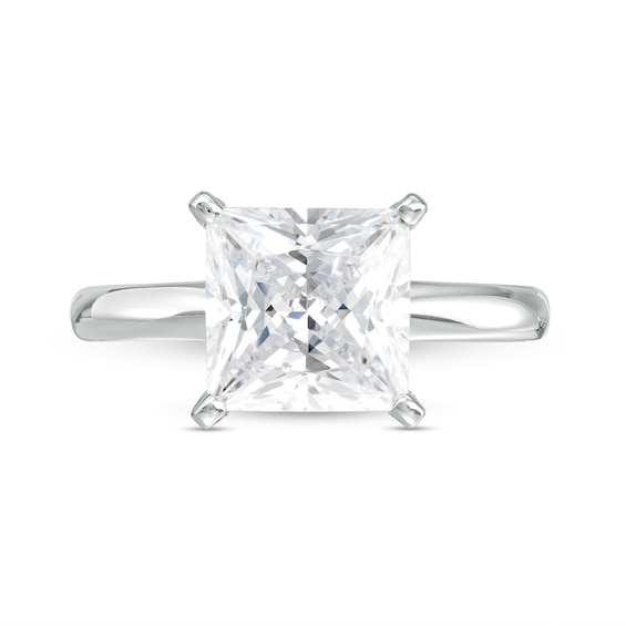 3 CT. Certified Princess-Cut Lab-Grown Diamond Solitaire Engagement Ring in 14K White Gold (F/Vs2)