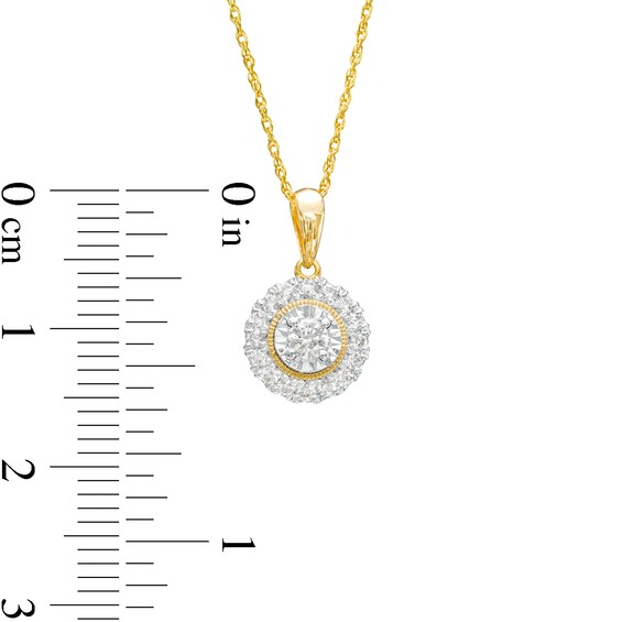 1/3 CT. T.w. Diamond Frame Pendant in 10K Gold