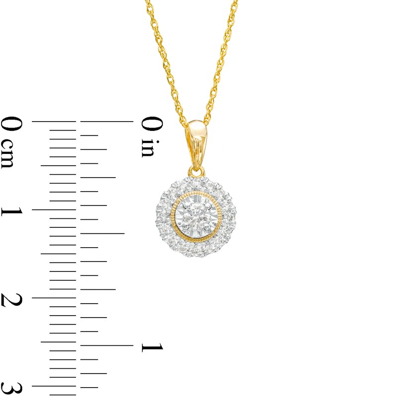 1/3 CT. T.W. Diamond Frame Pendant in 10K Gold