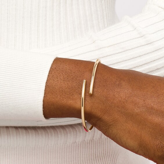3.0mm Split Bypass Bangle in 10K Gold