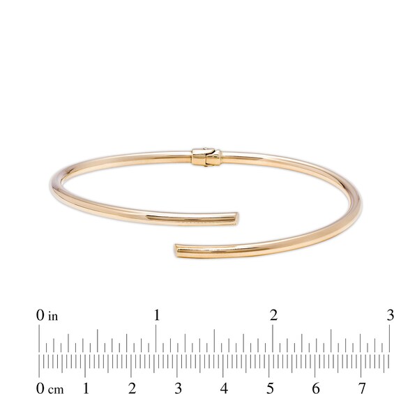 3.0mm Split Bypass Bangle in 10K Gold