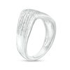 Thumbnail Image 3 of 1/2 CT. T.W. Baguette Diamond Contour Triple Row Anniversary Band in 10K White Gold